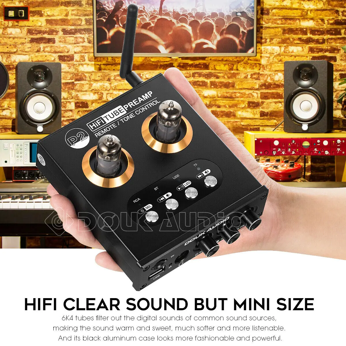 Nobsoundミニbluetooth 5.0 真空管プリアンプhifiステレオ受信機