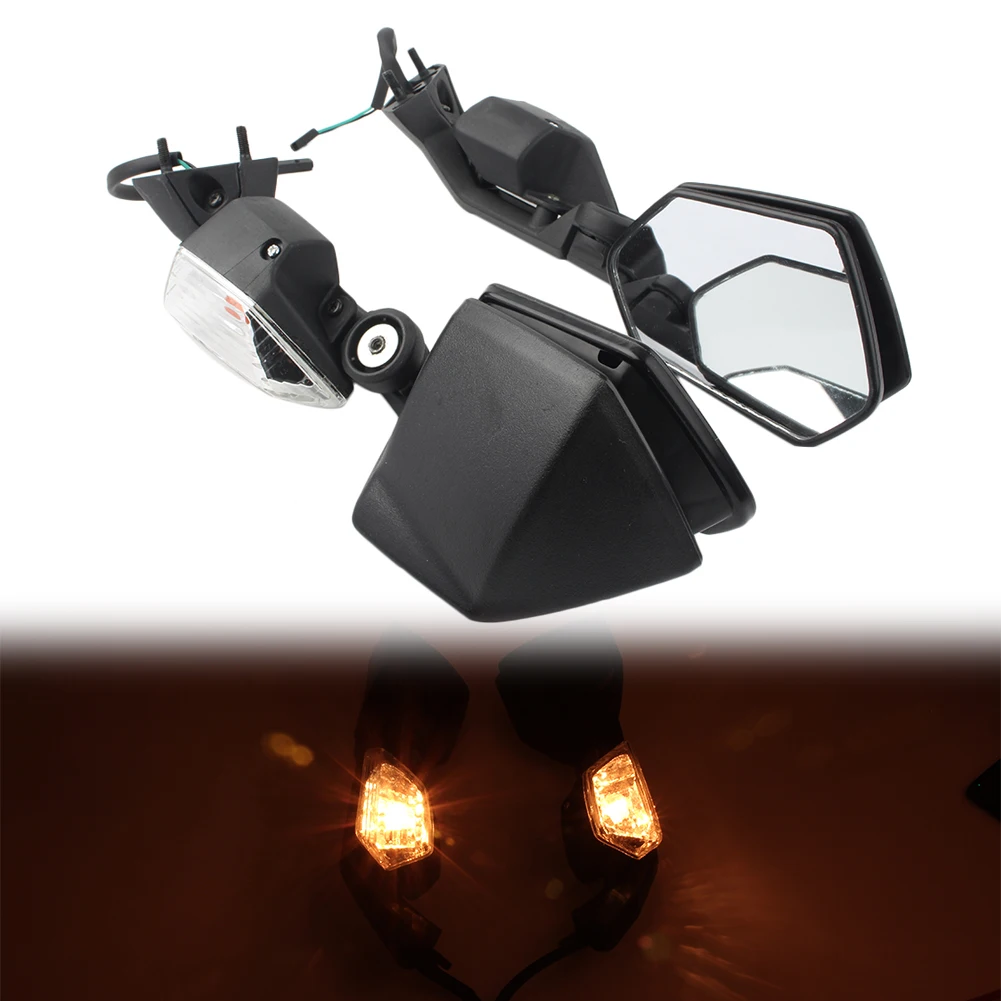 Мотоцикл заднего вида боковые зеркала w/светодиодный сигнал поворота для Kawasaki Ninja ZX-10R ZX10R 2004-2011 и ZX-6R ZX6R 2005-2008