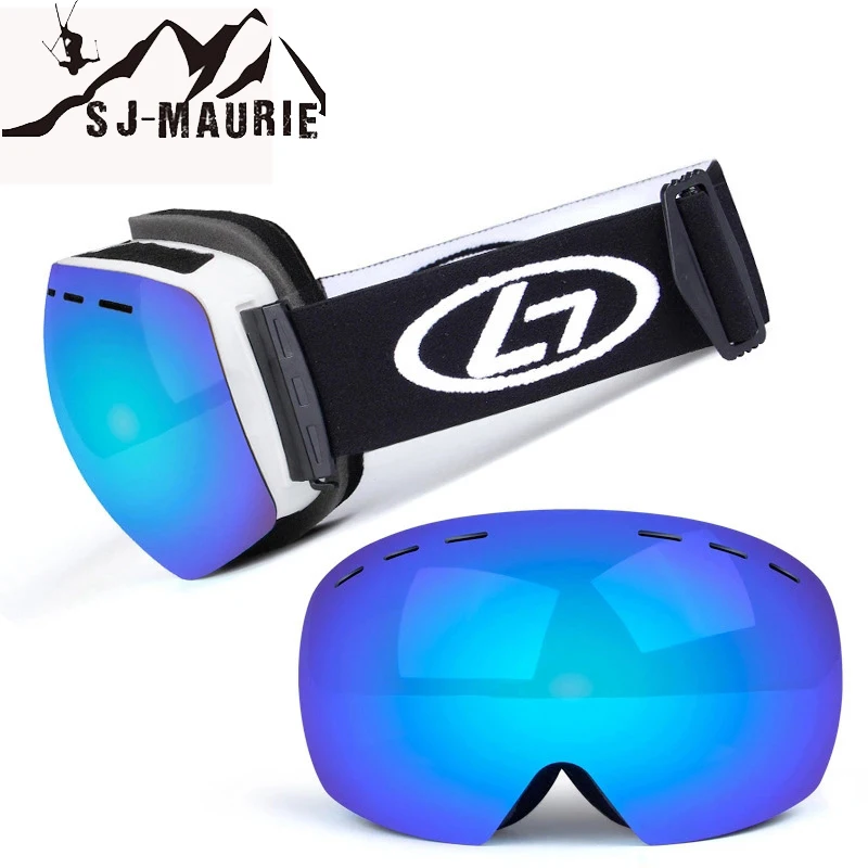 UV400 сноуборд лыжные очки двухслойные линзы анти туман большая Лыжная маска для