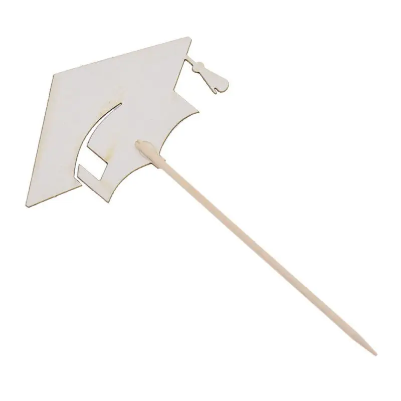 30 Pcs Bachelor Hat Cap Cupcake Toppers Graduation Party Grad Decorations Supplies Congrats Graduate