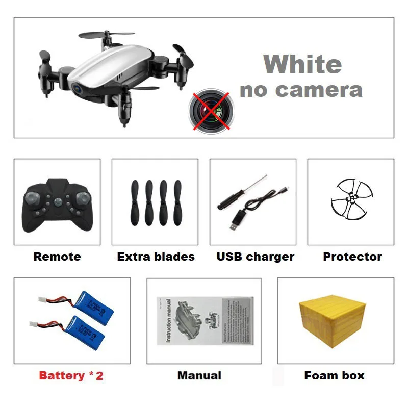 LAUMOX T10 Радиоуправляемый Дрон с HD камерой мини Дрон WiFi FPV складной Квадрокоптер вертолет Безголовый режим удержания высоты селфи дроны - Цвет: White No Cam 2B F