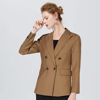 

[2020 spring summer new ] simple British style business suit double-breasted small suit jacket