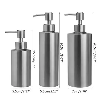 

Stainless Steel Pump Soap Lotion Dispenser Shampoo Liquid Bottle Foam Bathroom