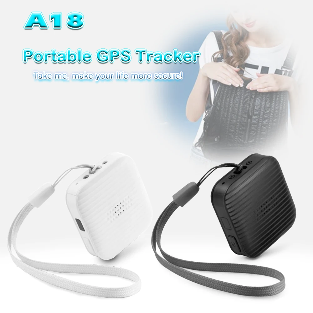 Мини носимый gps-трекер A18 локатор отслеживающее устройство для персональной детская игрушка «любимчик» Собаки пожилых людей с аварийным голосовым контролем вызова