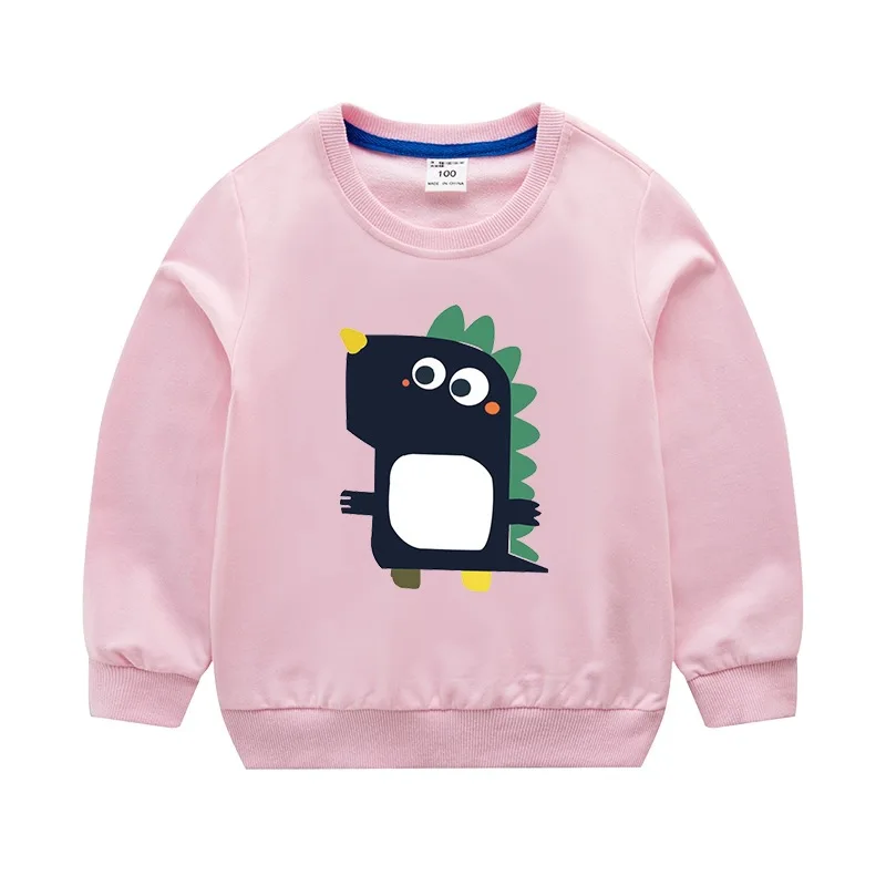 Children's sweater cartoon dinosaur print children's clothing new spring and autumn boys and girls long-sleeved Sweatshirts