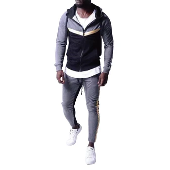 

2019 High quality men's fashion long-sleeved hoodies and sweatpants set men's sports outfit Casual sports outfit sportswear