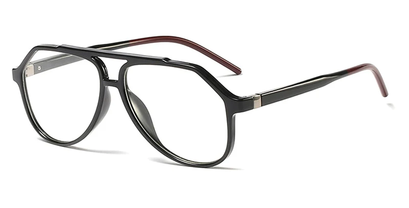black with clear Kachawoo оптические очки оправа мужские матовые черные модные очки tr90 Ретро стиль лёгкие очки подарочные товары - Цвет оправы: black with clear