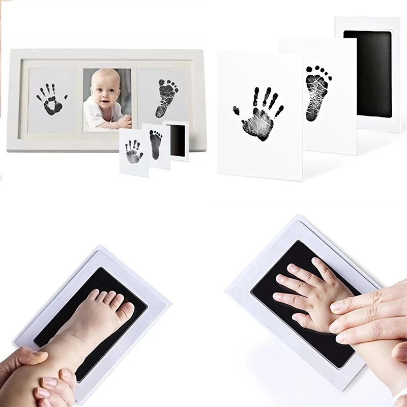 Baby Footprints Safe Non-Toxic Handprint Footprint Imprint Ink Pads Kits For Babies Paw Print Newborn Infant Souvenirs And Gifts ink pads hand and footprint kit