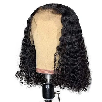 

ALI BLISS WIG Curly Human Hair Wigs 13X4 Lace Front Human Hair Wigs For Black Women Remy Short Bob Lace Front Wigs Pre Plucked