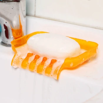 

Mini Shower Sponge Soap Holder Strong Sucker Water Drain Makeup Organizer Dish Case Soap Box Fabala Practical Storage Case