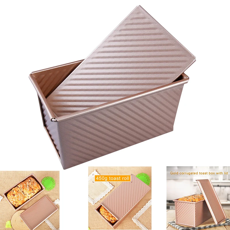 Aluminum Alloy Loaf Pan with Cover Non Stick Bread Toast Mold Kitchen Baking Tool Bakeware