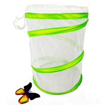 

Small child hand-held butterfly cage folding pet insect net breeding silkworm baby reptile breeding box