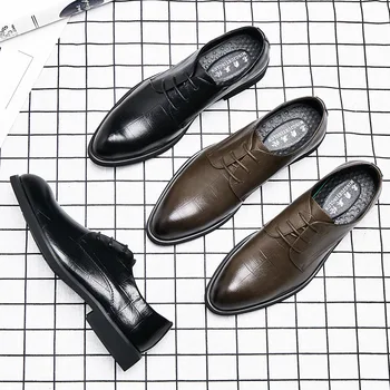 

Spring and summer men's business casual British dress shoes breathable leather men shoes zapatos de hombre