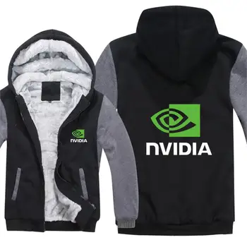 

Winter CPU Nvidia Hoodies Men Geforce GTX Coat Pullover Wool Liner Jacket Nvidia Sweatshirts Hoody HS-060