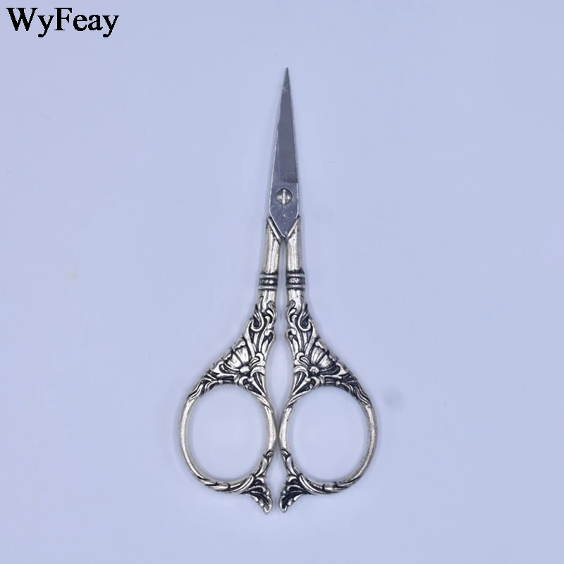 Silver Vintage Scissors Stainless Steel Cutting Retro Zakka Needlework  Sewing Supplies Scissors Embroidery Tailor Shears Tools - AliExpress