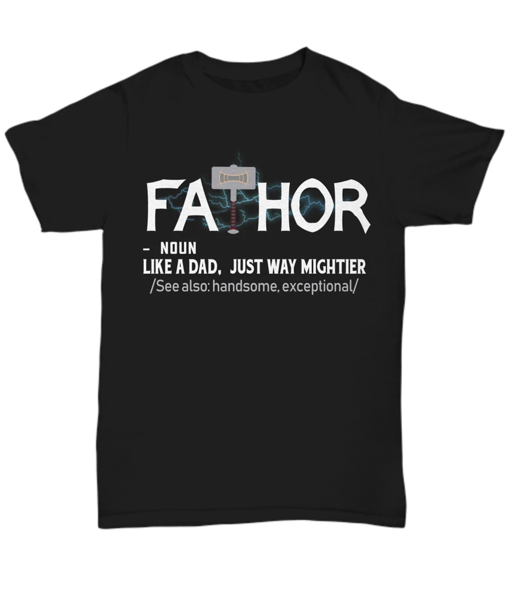 Забавная футболка с надписью Fathor Definition Thor Dad для дня отцов модная мужская
