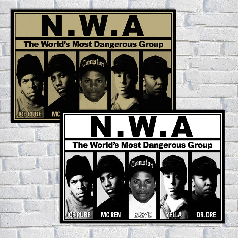 Biggie Smalls/DITC большой L/NWA плакат Американский West Coast Rap хип-хоп настенный художественный плакат белая крафт-бумага настенные картинки QT620 - Цвет: Небесно-голубой
