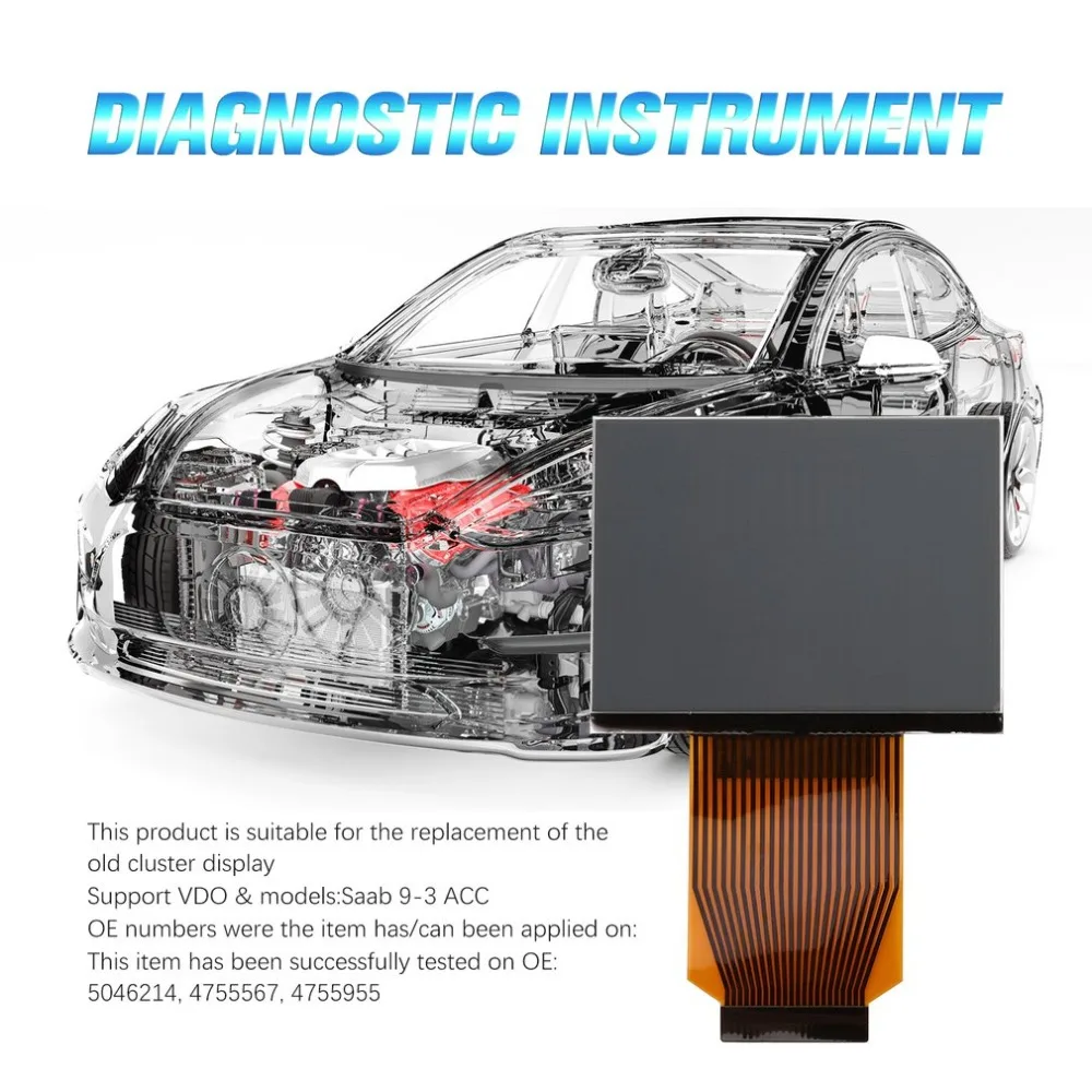 Для SAAB 9-3 ACC Дисплей VDO экран saab 93 acc ЖК-CG044-0-FPC OE 5046214 4755567 4755955
