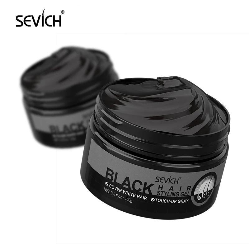 Sevich Hair Clay Black Color Dye Hair Wax For Men Women Styling Pomade  Long-lasting Dyeing Hair Styling Gel Repair Damaged Hair - Hair Color -  AliExpress