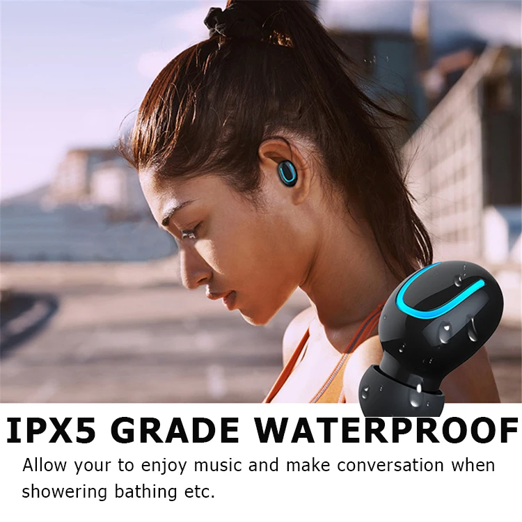 Близнецы Bluetooth 5,0 двойные наушники-вкладыши Спортивные Беспроводные TWS наушники