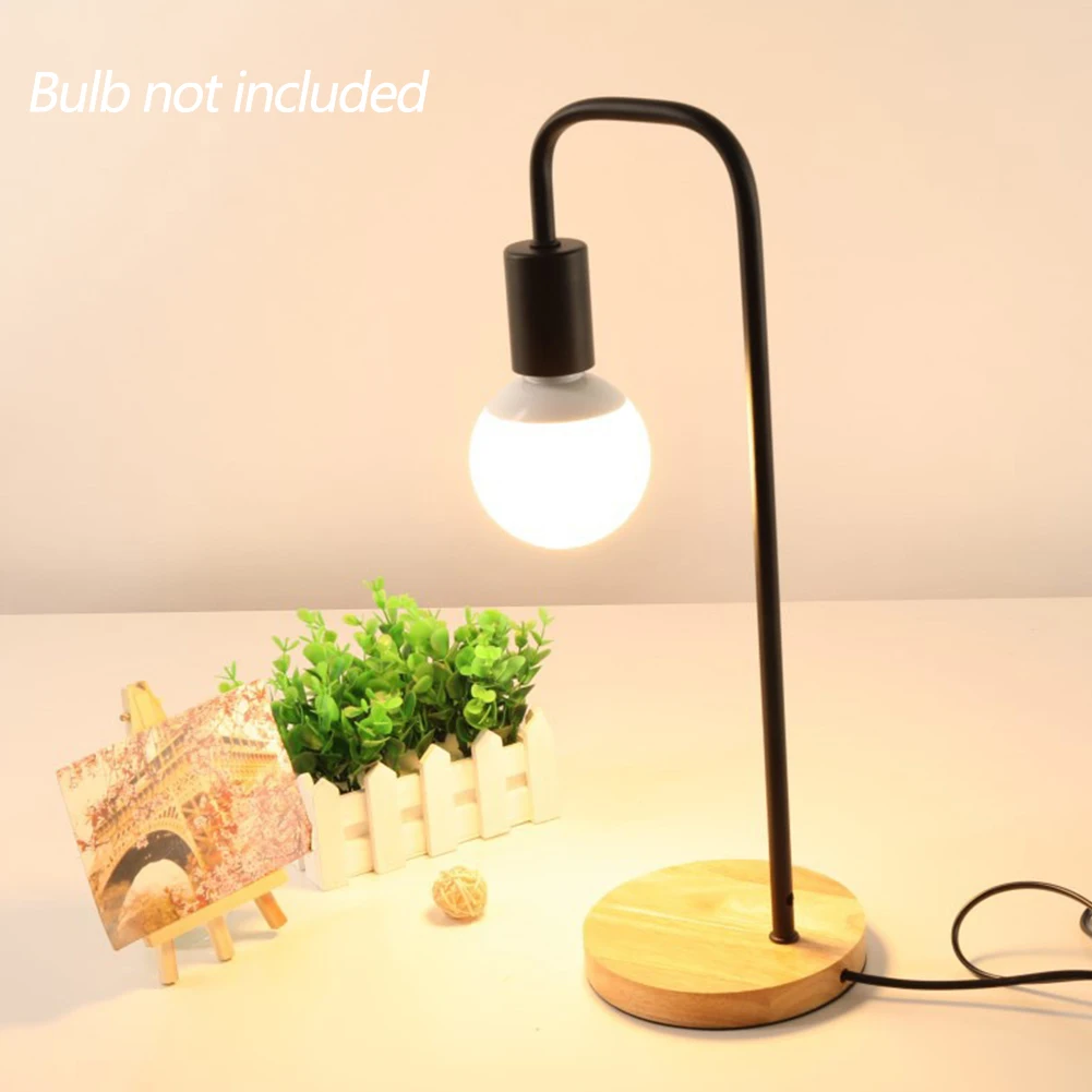 

Simple Style Student Table Lamp Desk Bedside Living Room Bedroom Decoration Gift Home Modern Dormitory Wooden Base Night Office