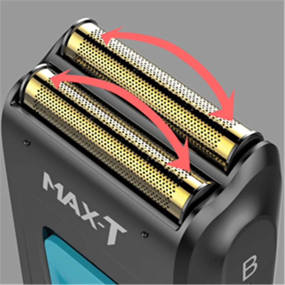 MAX-T 1002 электробритва для мужчин с двойным лезвием, водонепроницаемая возвратно-поступательная Беспроводная Бритва, перезаряжаемая USB бритва