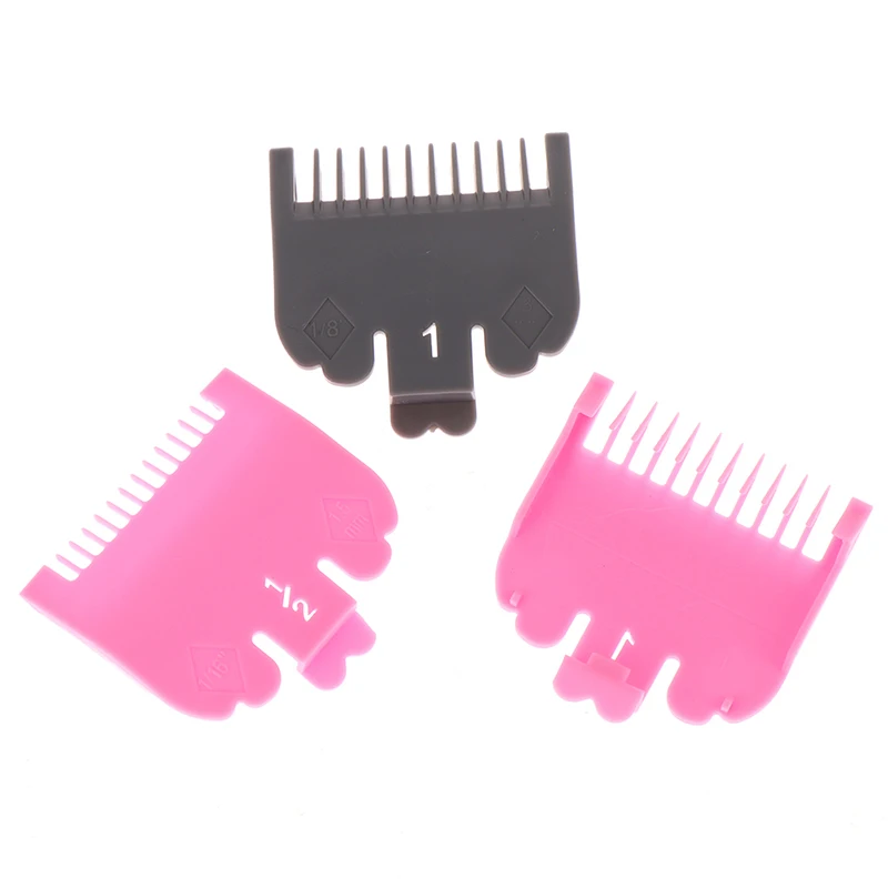 2pcs Colorful Guide Sizes Comb 1.5mm/3mm Plastic Limited Combs Hair Clipper Cutting Tool Kit For Different Length Style 6