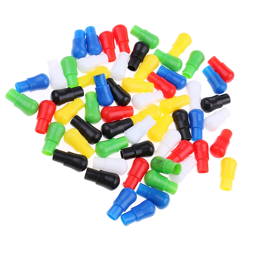 60pcs Chinese Checkers Pieces Only, 0.9 inch Plastic Chess Pegs Replacement - Multicolor