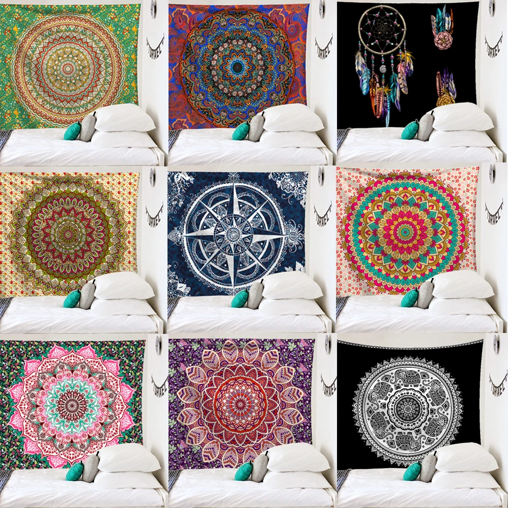 Tapestry Wall Hanging Polyester Mandala Pineapple Blanket Tapestry Home Decor 
