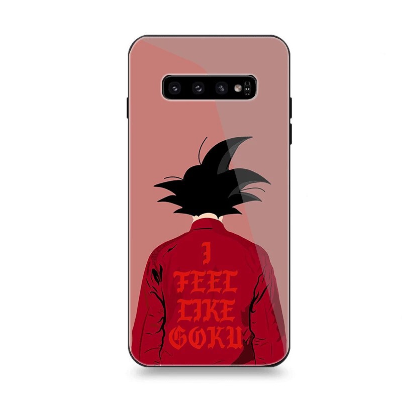 Чехол для телефона Стекло для samsung A10 A20 A30 A40 A50 A60 A70 S7 край S8 S9 S10 плюс Чехол Dragon Ball Z DBZ Goku