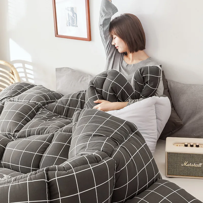 

Bed sheetblanket Cotton Quilt Bedding Thick Warm MUJI-style Washed Cotton