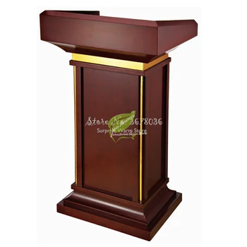 

High Quality Solid Wood Podium European-style Podium Table Welcome Desk Reception Desk Counter Host