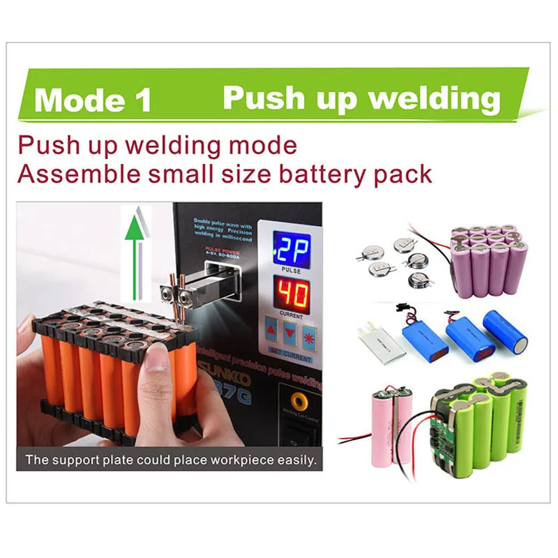 NEW SUNKKO 737G S737G double digital double pulse small battery welding machine English panel battery spot welder
