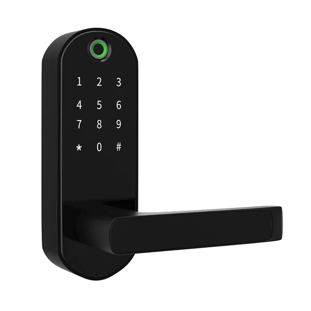 TTLock приложение отпечатков пальцев Умный Замок, WiFi приложение электронный дверной замок, биометрический дверной замок - Цвет: Black Fingerprint