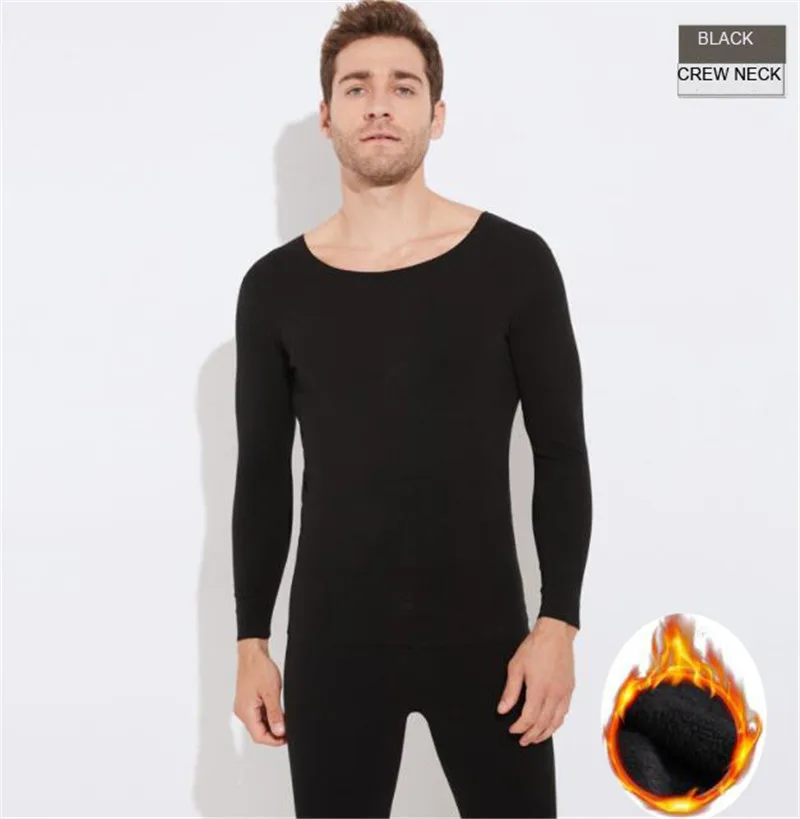 Crew Neck A Suit 07 Новые мужские мотоциклетные штаны Dralon термобелье уличные спортивные мотоциклетные лыжные зимние теплые базовые слои плотные кальсоны длинные штаны - Цвет: Crew Neck A Suit 07