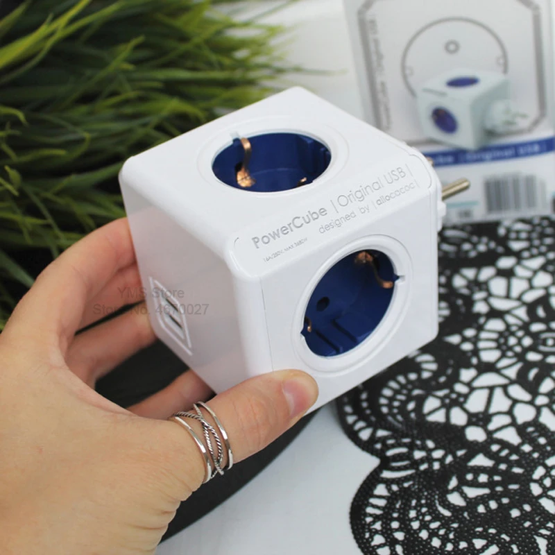 Allocacoc EU вилка power cube электрическая USB розетка EU вилка power Strip Мульти адаптер гнезда расширения адаптер для путешествий умный дом использование