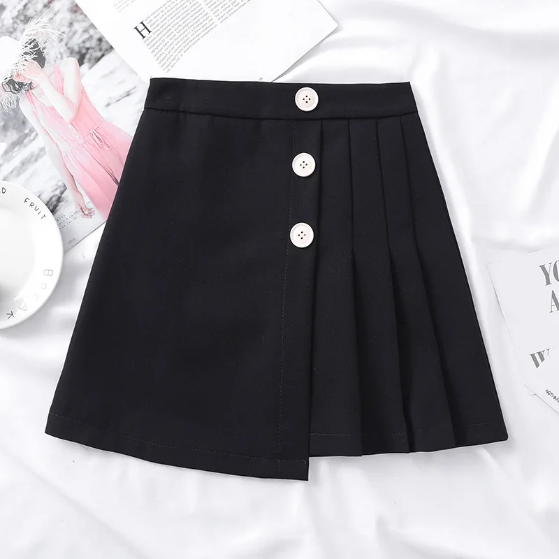 

2019 Summer Wear New Style Korean-style Irregular High-waisted Pleated Skirt Short Skirt A- line Skirt