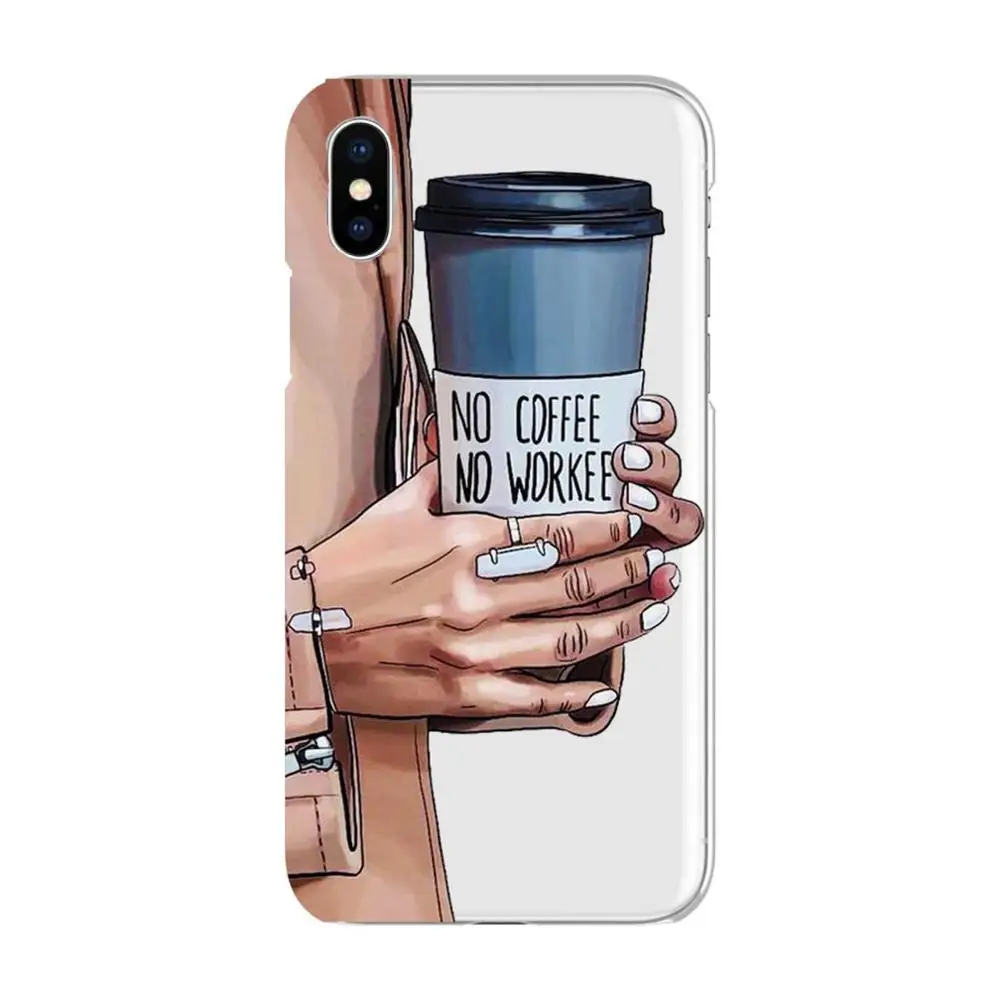 Модный черный коричневый Чехол для мамы и девочки, королева, для iPhone Max XR XS X 8PLUS 7PLUS 5 5SE 6 6 S, мягкий ТПУ, Женский чехол для телефона - Цвет: TPU