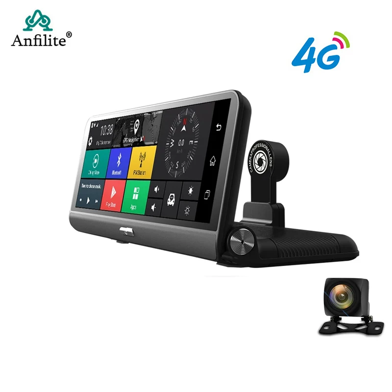 Anfilite " ADAS 4G Android автомобильный видеорегистратор Dash Cam FHD 1080P Циклическая запись с gps Навигатором многонациональные карты