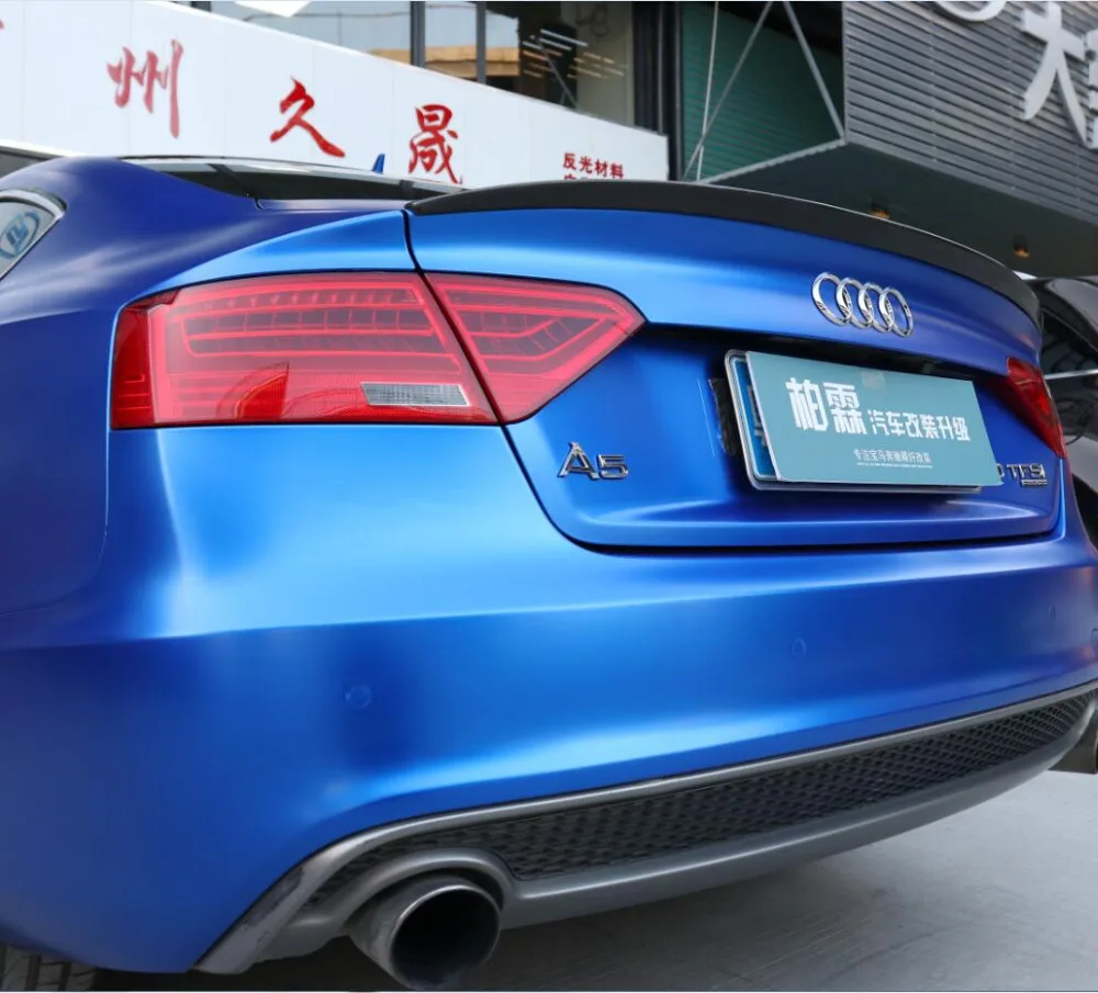Углеродное волокно заднего крыло багажника выступ Спойлеры подходит для 09-16 Audi A5 S5 4-двери 2009