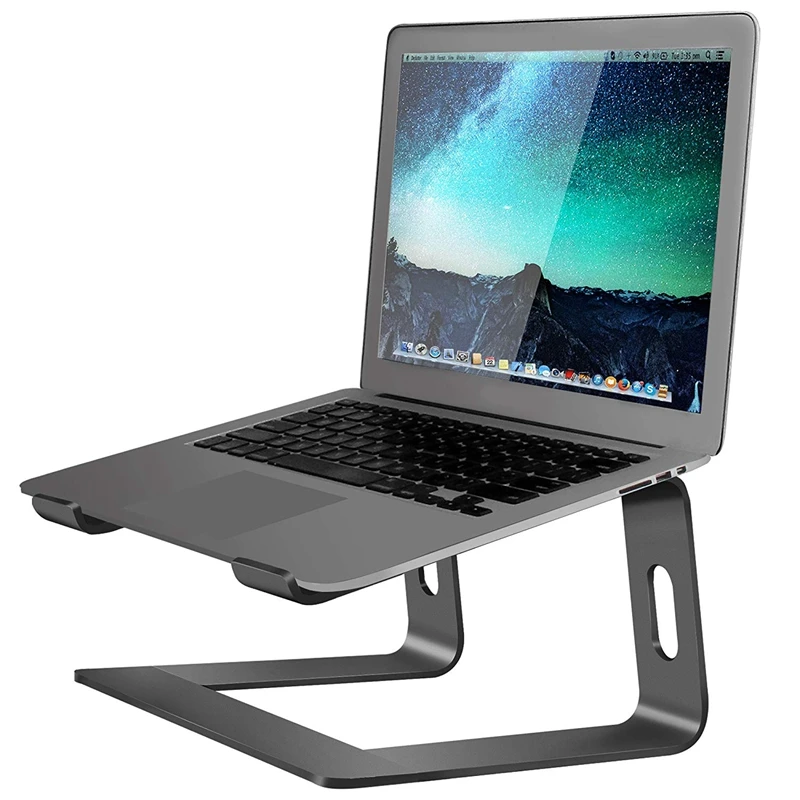 Алюминиевая Подставка для ноутбука, совместимая с Mac Macbook Pro, портативный держатель, эргономичный металлический подъемник для 10-15,6 дюймов