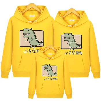 

Dinosaur Hoodie Sweatshirt Fuuny Animals Father Mother Parent-child Clothing Family Matching Outfits Gifts for Kids Dropshipping