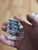 Gillette Fusion-cuchilla de afeitar de acero inoxidable para hombre, 5 capas, para el cuidado facial, 4 unidades