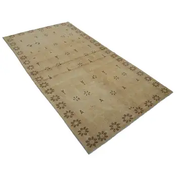 

126x232 Cm Beige Handmade Vintage Anatolian Rug-4x8 Ft