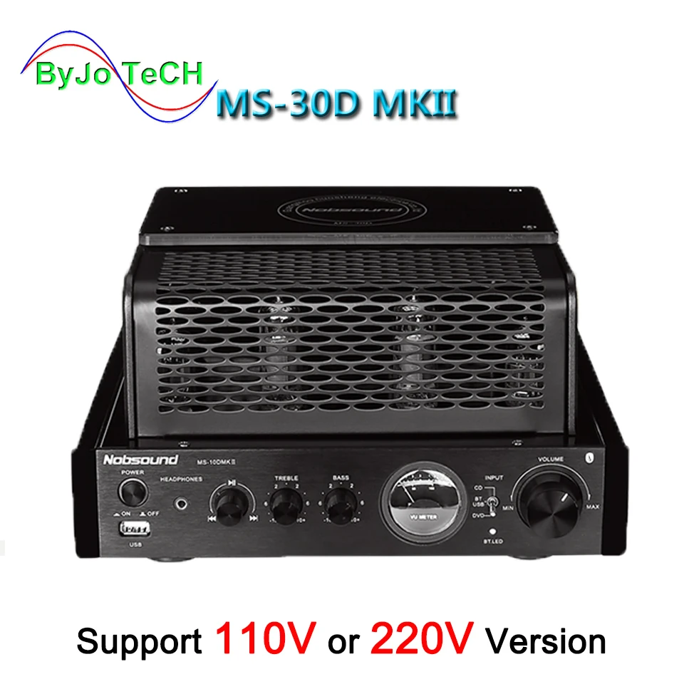 

Nobsound MS-30D MKII Bluetooth amplifier tube Amplifier support 110V 220V 2.1 channel amplifier MS-10D MKII upgrade