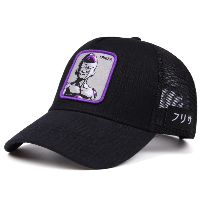Бренд Вегета чехол Capsule corp Dragon Ball Z Snapback хлопок Бейсбол Кепки Для мужчин Для женщин в стиле «хип-хоп» для папы сетчатая шапка бейсболка дропшиппинг - Цвет: FRIEZA black