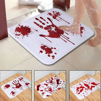 

1Pc Halloween Gifts Blood Bath Mat Color Changing Sheet Turns Red Wet Make You Bleeding Footprints Shower Carpet for Bathroom