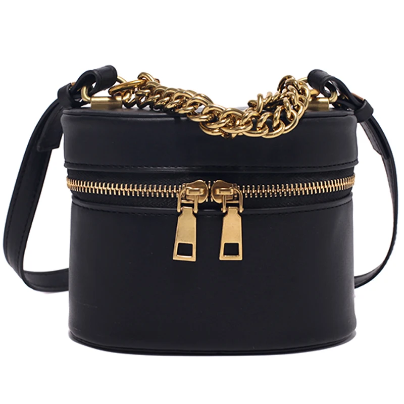 

iVog New Arrival Everyday Ladies Small Messenger Crossbody Handbag louis Black Chain Clutch Bucket Bags for Women 2019