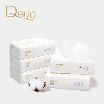 

Deyo Baby Tissue 3 Ply Virgin Wood Pulp Leaf Embossing Disposable Soft Hand Mouth Tissue Babies Newborn Paper 120pcs*5packs