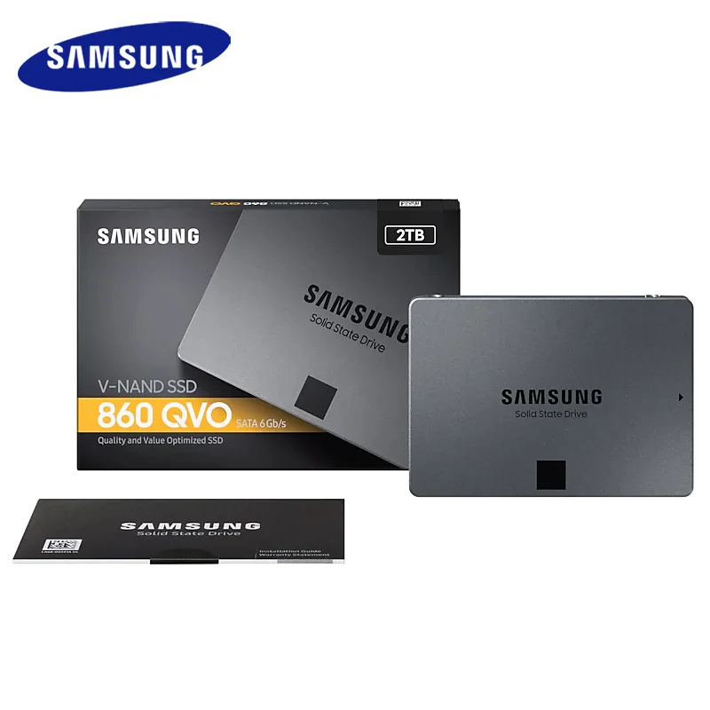 SSD SAMSUNG 860 QVO SSD 1 ТБ 2 ТБ HD SSD жесткий диск HDD 2,5 жесткий диск SSD SATA 1 ТБ твердотельный накопитель 550MBs для ноутбука